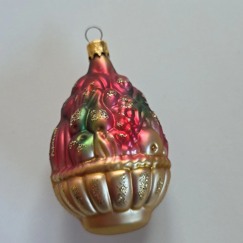 Vintage Christmas Ornaments - Festive Glass Ornament Set - Multicolor